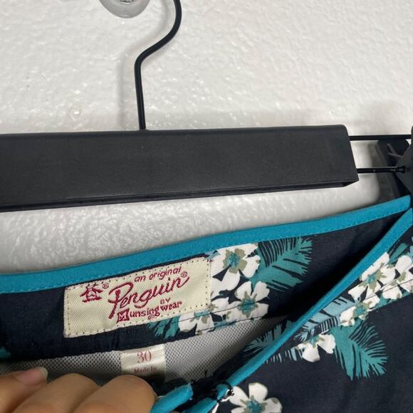 Original Penguin Swimwear Mens Size 30 Blue Bird Floral Volley Swim Board Shorts - Picture 3 of 12